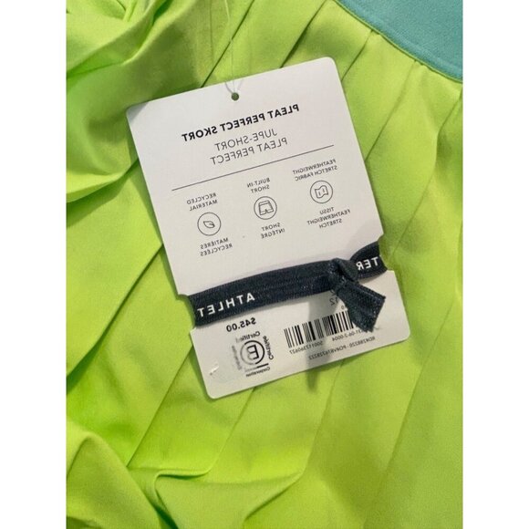 Athleta Girl Pleat Perfect Skort Lime Green NWT Large 12 NWT - Picture 5 of 5